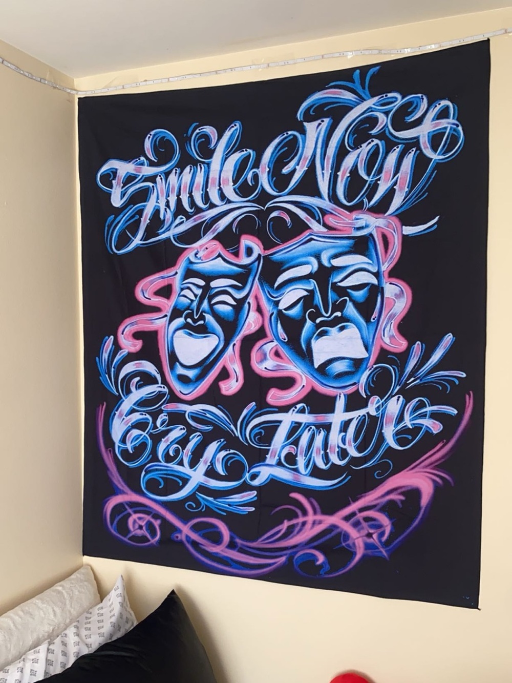 Smile Now Cry Later 4.5x6 Wall Tapestry
